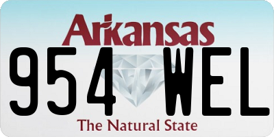 AR license plate 954WEL