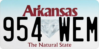 AR license plate 954WEM