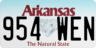 AR license plate 954WEN