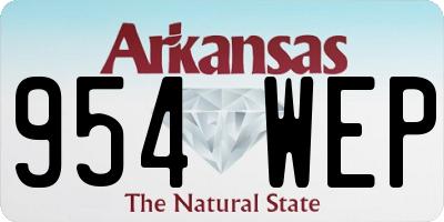 AR license plate 954WEP