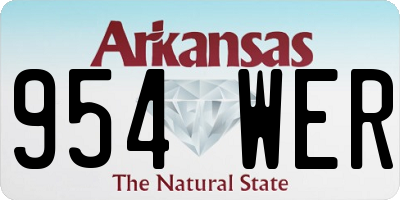 AR license plate 954WER