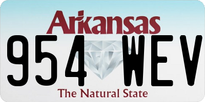 AR license plate 954WEV