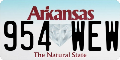 AR license plate 954WEW