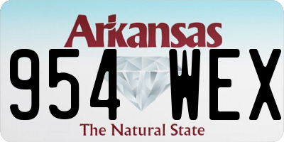 AR license plate 954WEX