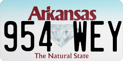 AR license plate 954WEY