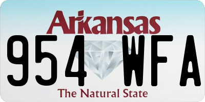 AR license plate 954WFA