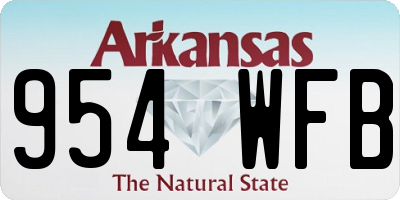 AR license plate 954WFB
