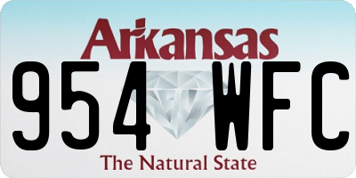 AR license plate 954WFC