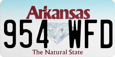 AR license plate 954WFD