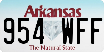 AR license plate 954WFF