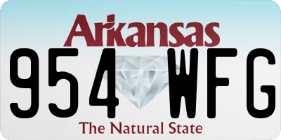 AR license plate 954WFG