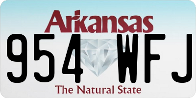AR license plate 954WFJ