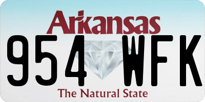 AR license plate 954WFK