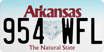 AR license plate 954WFL