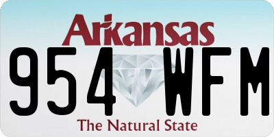 AR license plate 954WFM
