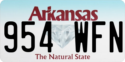 AR license plate 954WFN
