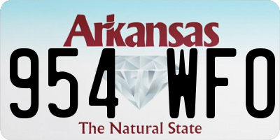 AR license plate 954WFO