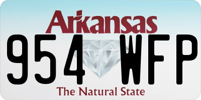AR license plate 954WFP