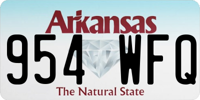 AR license plate 954WFQ