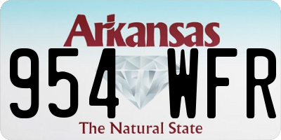AR license plate 954WFR