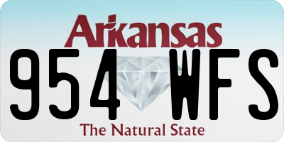 AR license plate 954WFS