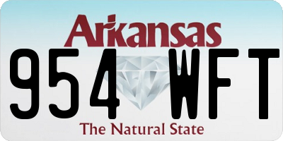 AR license plate 954WFT