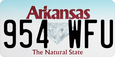 AR license plate 954WFU