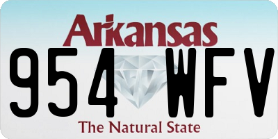 AR license plate 954WFV