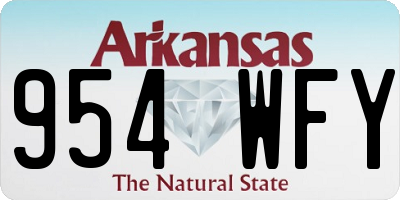 AR license plate 954WFY