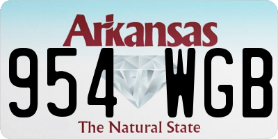 AR license plate 954WGB