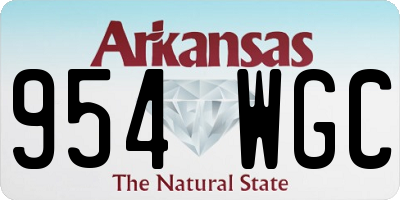 AR license plate 954WGC
