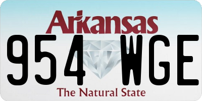AR license plate 954WGE