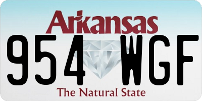 AR license plate 954WGF