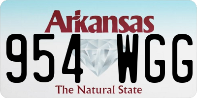 AR license plate 954WGG