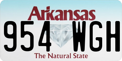 AR license plate 954WGH
