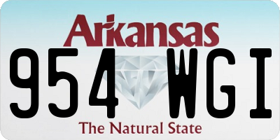AR license plate 954WGI
