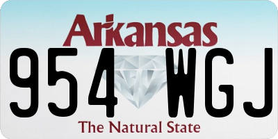AR license plate 954WGJ
