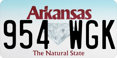 AR license plate 954WGK