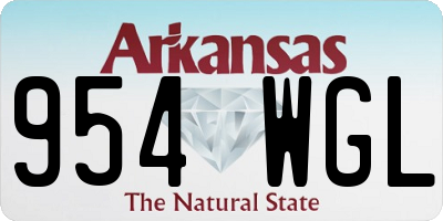 AR license plate 954WGL