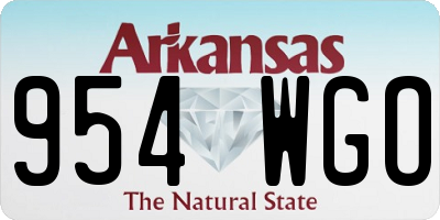 AR license plate 954WGO