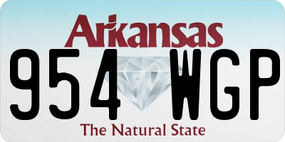 AR license plate 954WGP