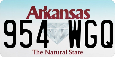 AR license plate 954WGQ
