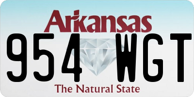 AR license plate 954WGT