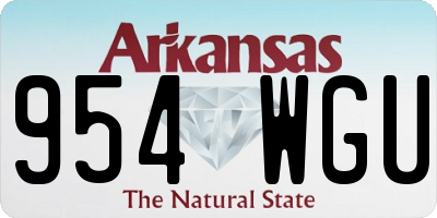 AR license plate 954WGU