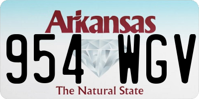 AR license plate 954WGV