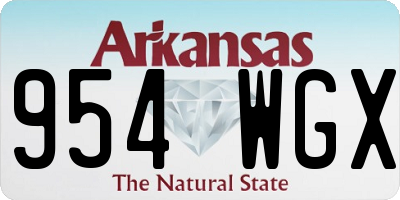 AR license plate 954WGX