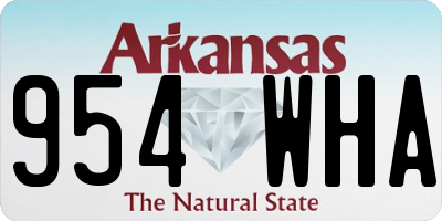 AR license plate 954WHA