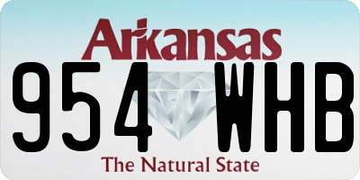 AR license plate 954WHB