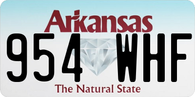 AR license plate 954WHF