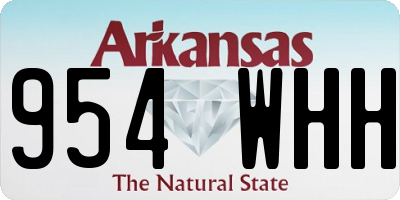 AR license plate 954WHH